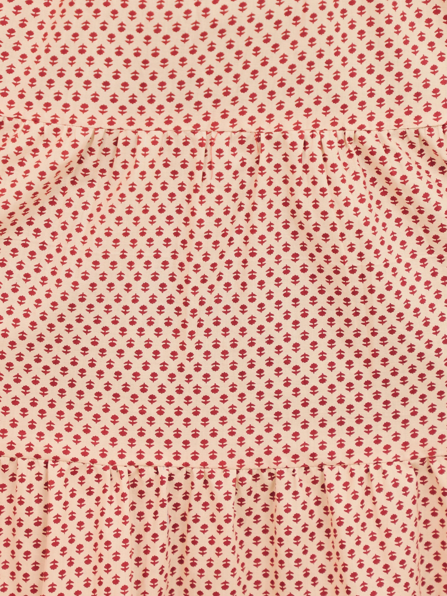 Embroidered Soft Cotton Geometric Anarkali Rust Kurta