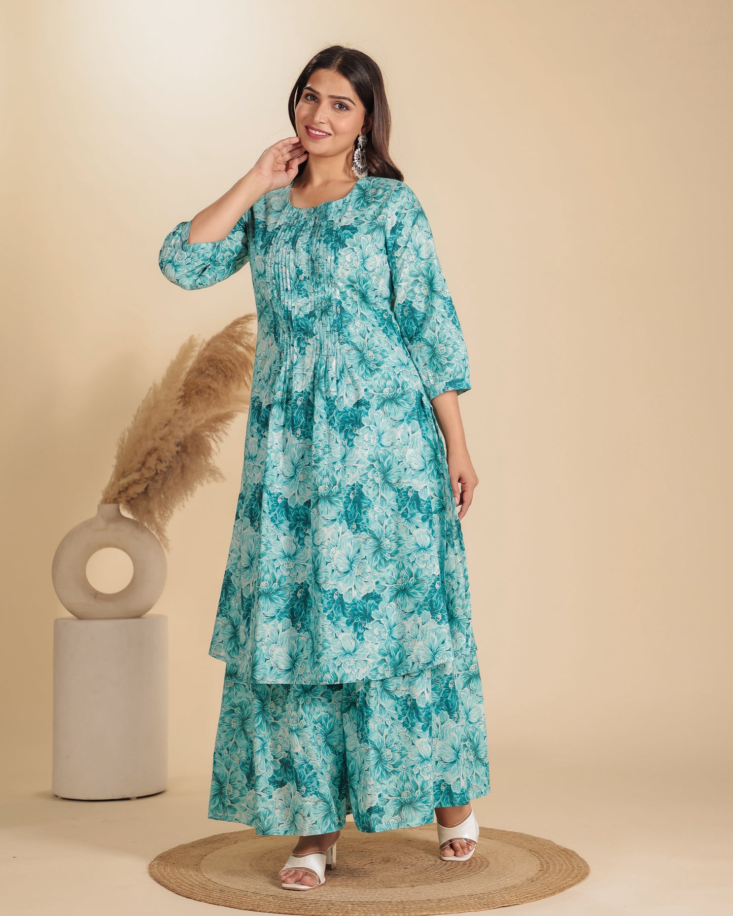 Soft Cotton Floral Kurta