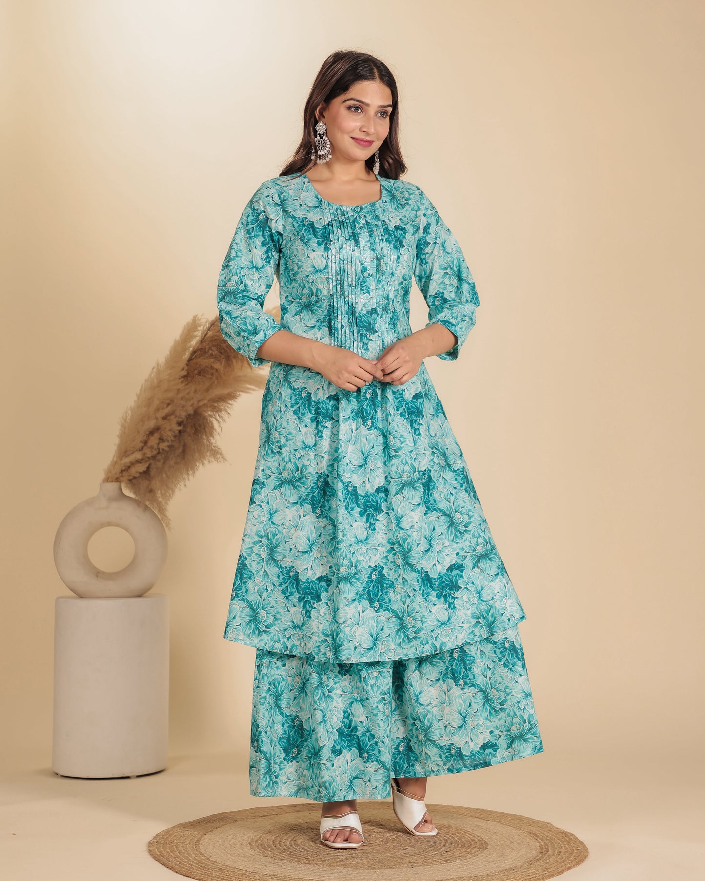 Soft Cotton Floral Kurta