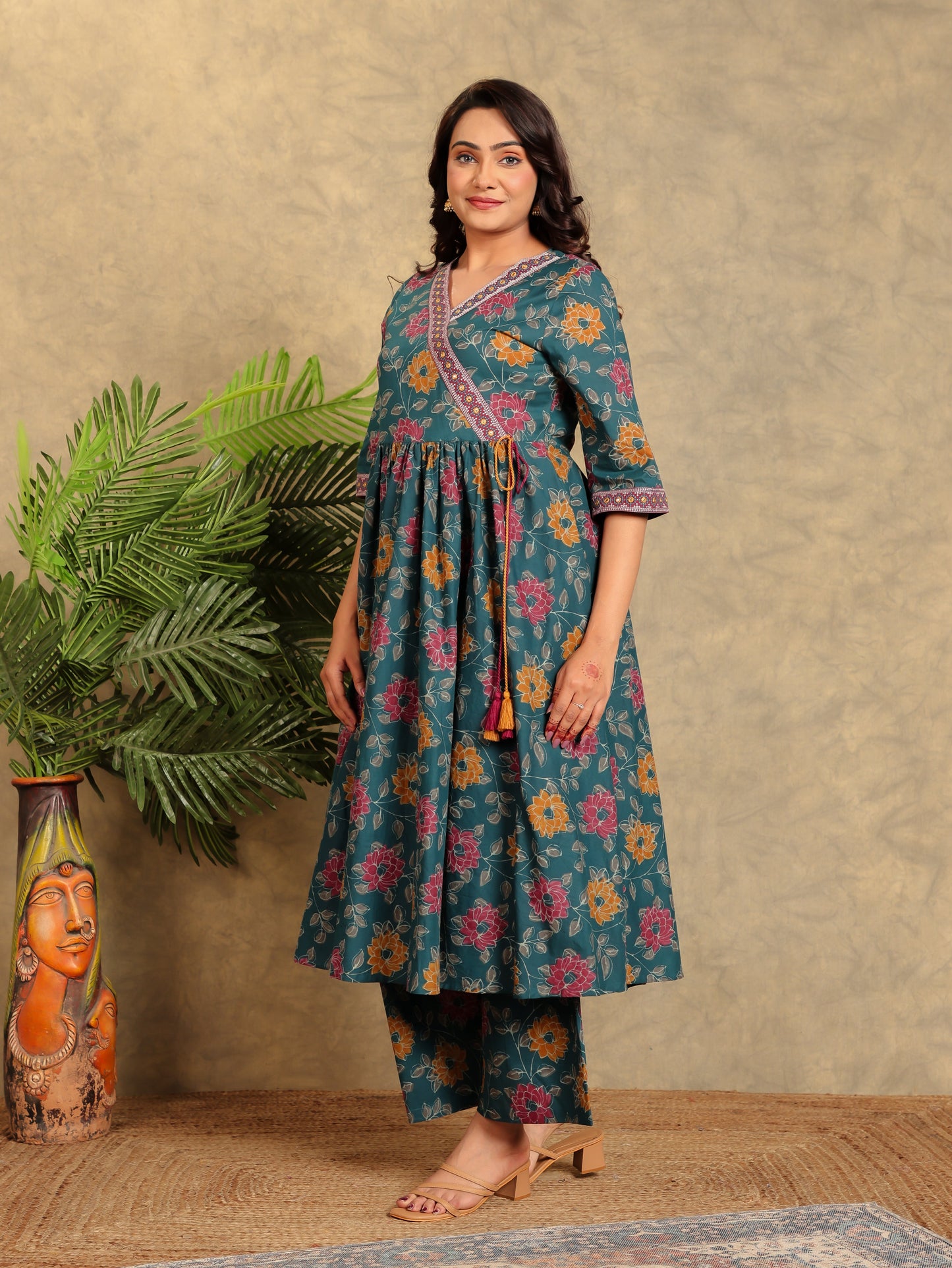 Soft Cotton Floral Kurta