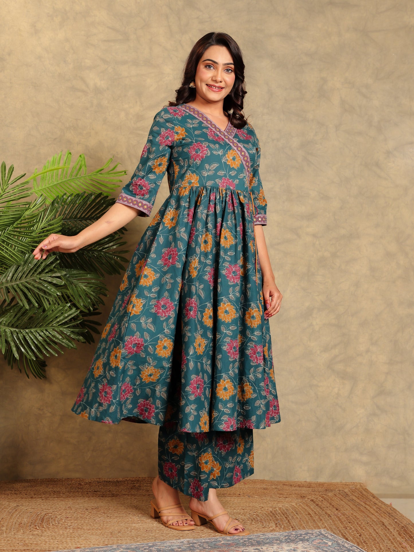 Soft Cotton Floral Kurta