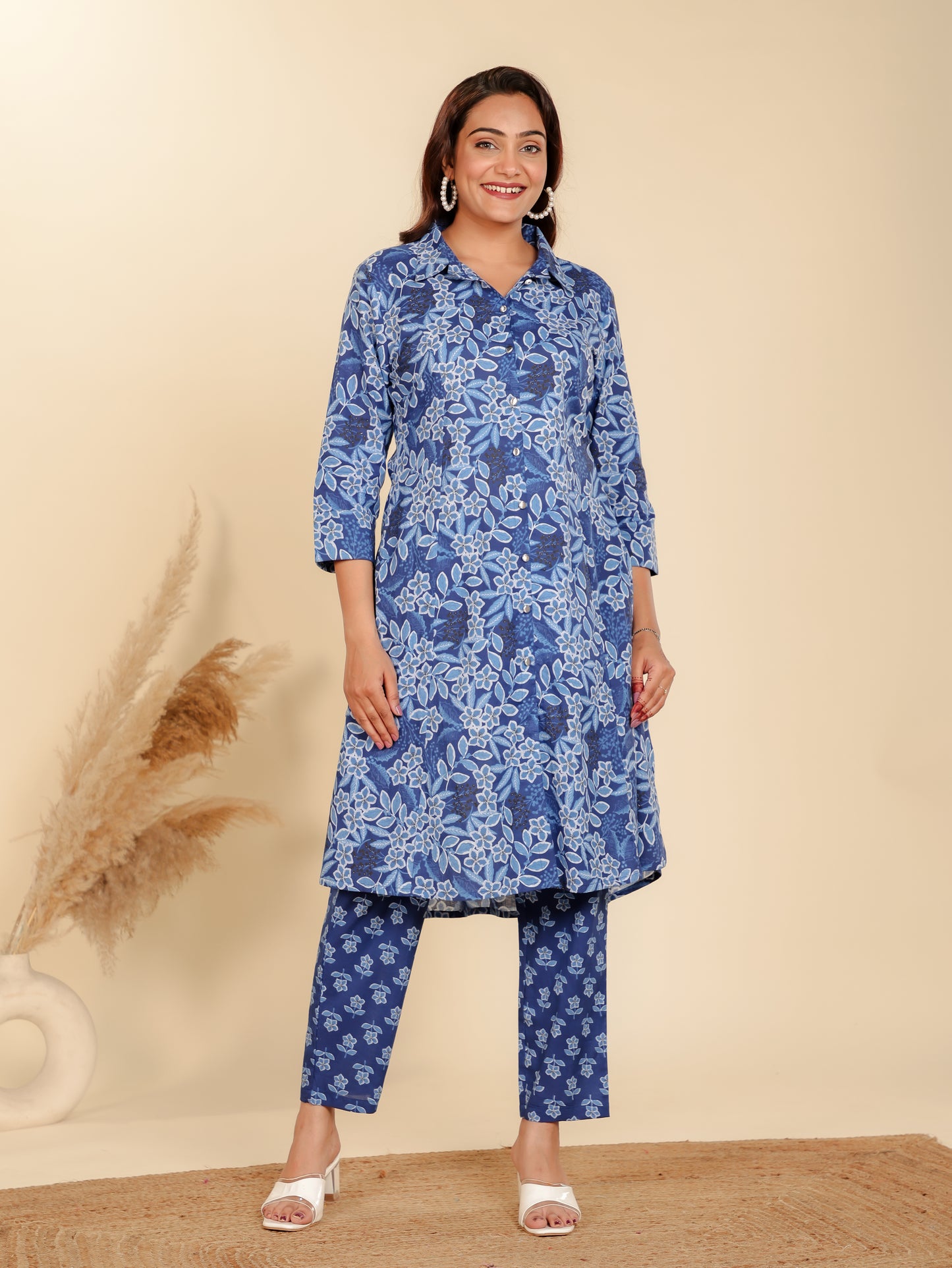 Soft Cotton Floral Kurta