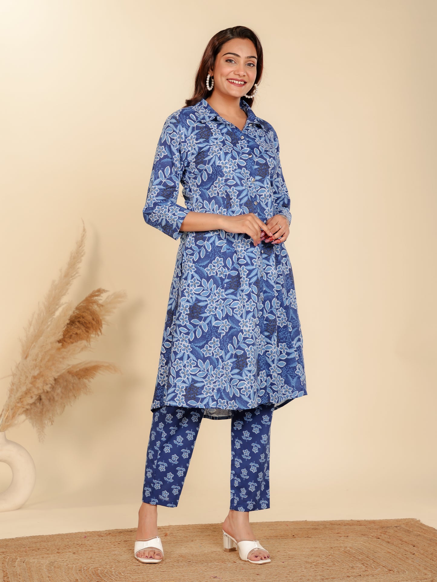 Soft Cotton Floral Kurta