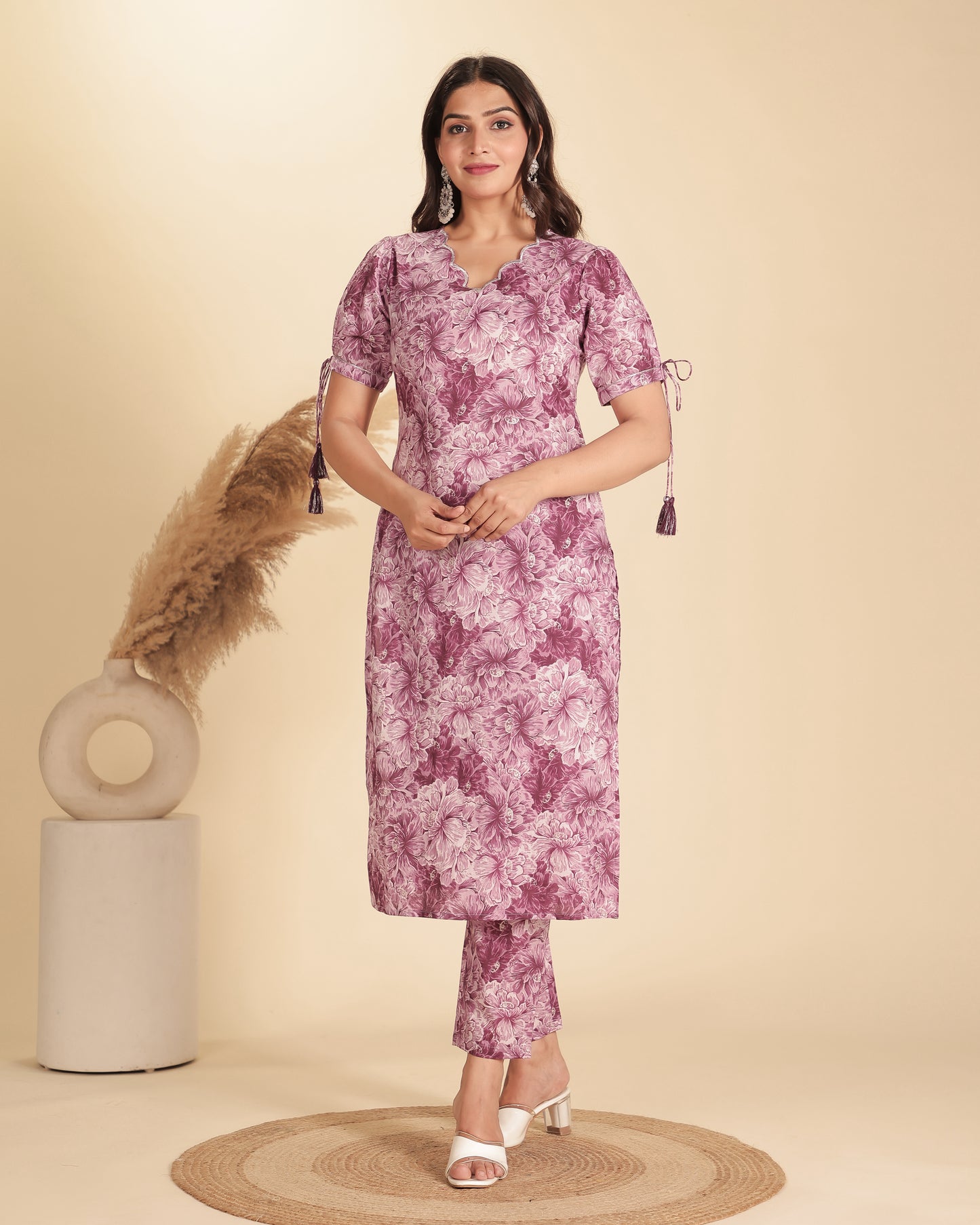 Soft Cotton Floral Kurta