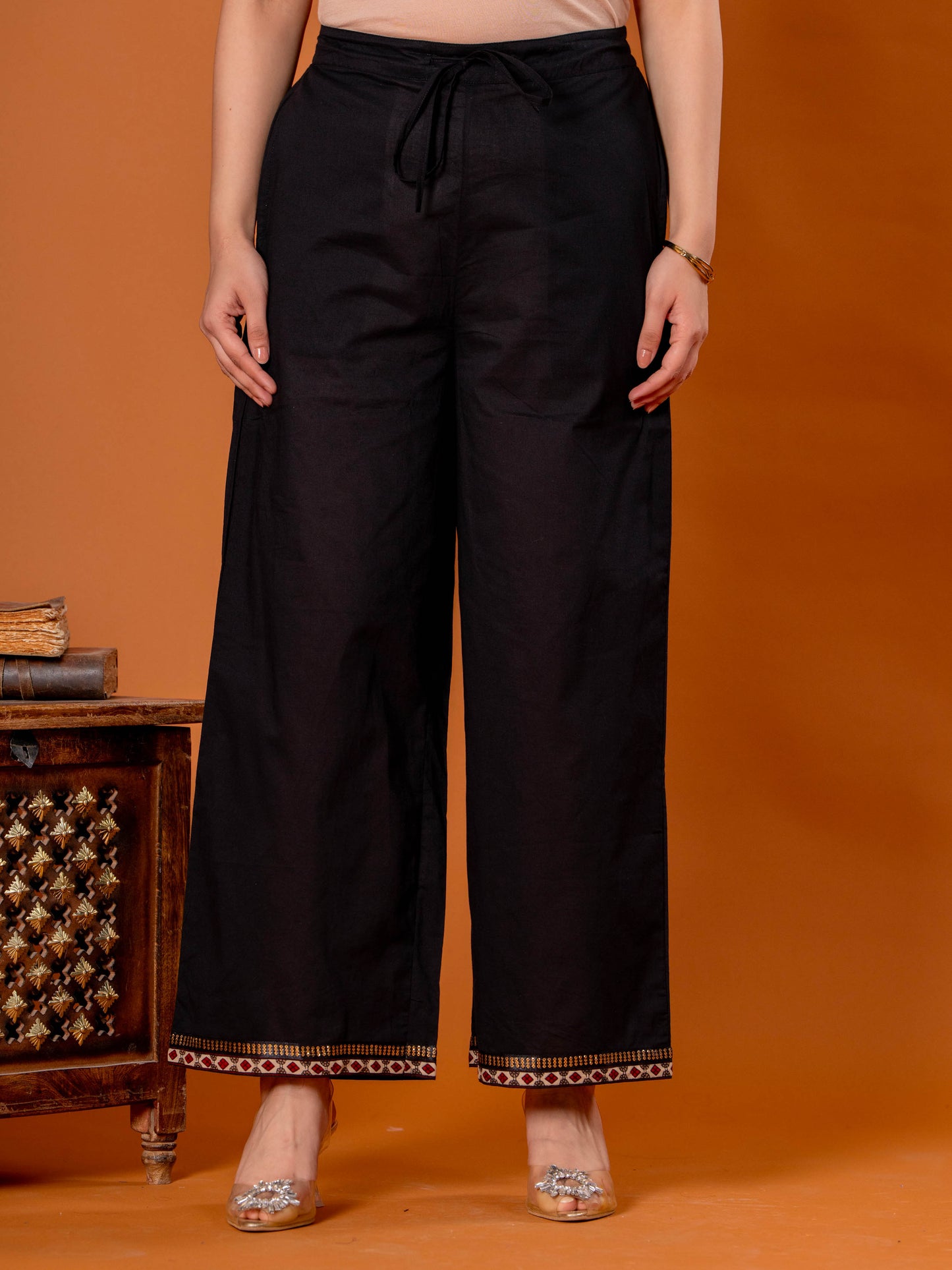 Soft Cotton Solid Anarkali Black Kurta