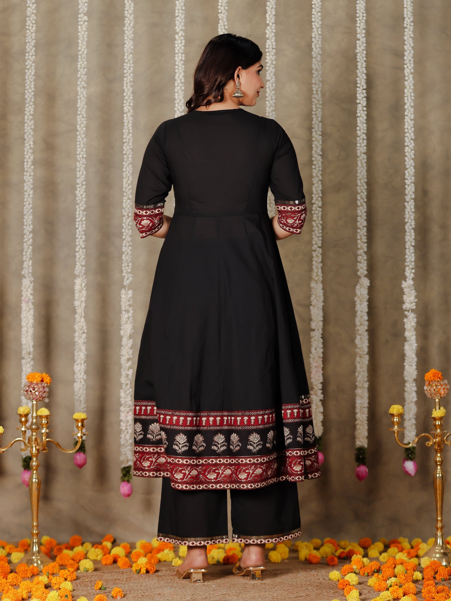 Soft Cotton Block Straight off-white Kurta
