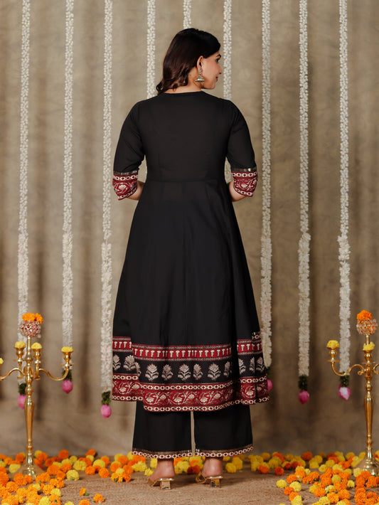 Soft Cotton Block Straight off-white Kurta