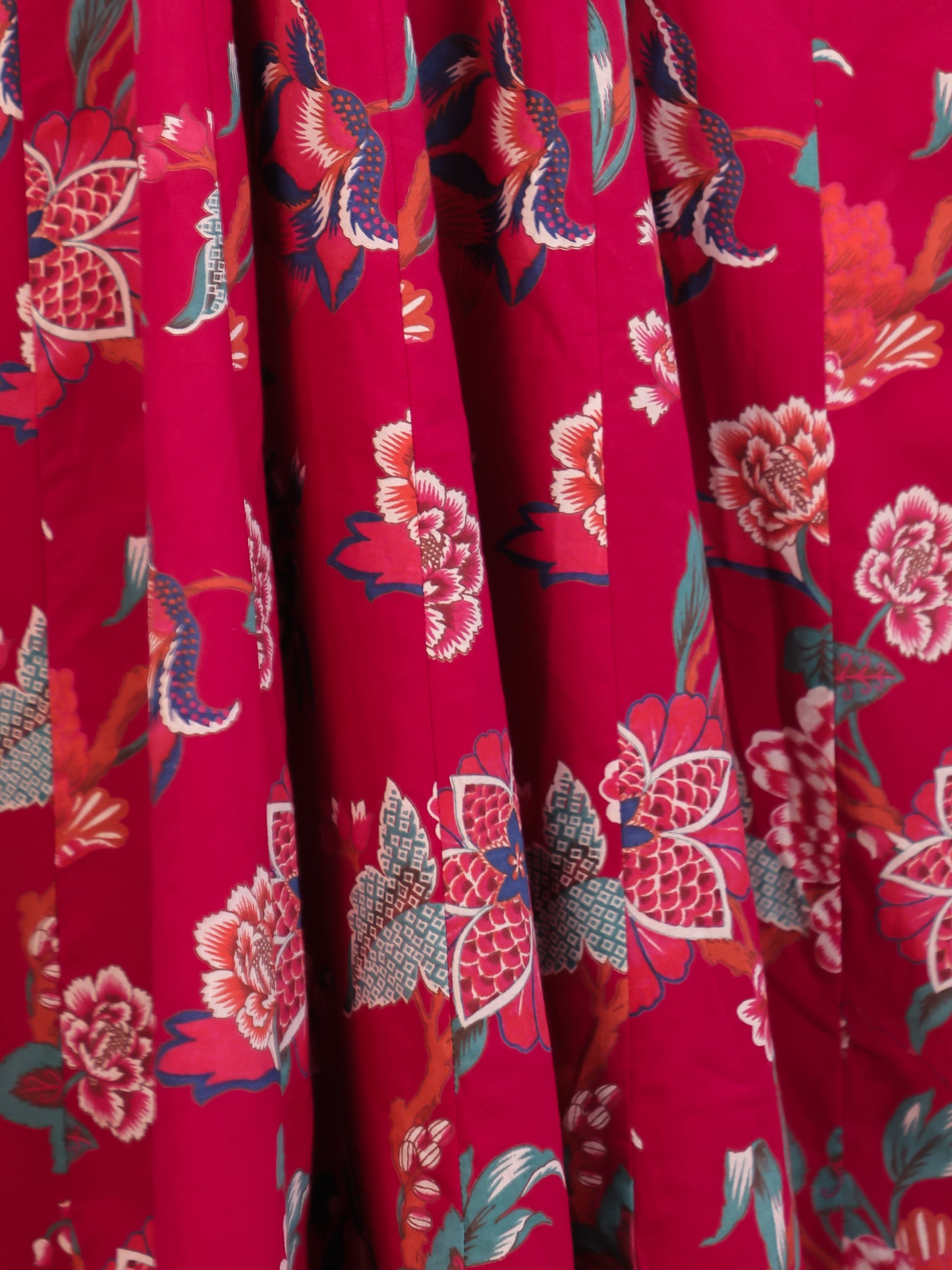 Soft Cotton Floral Flared Pink Dress