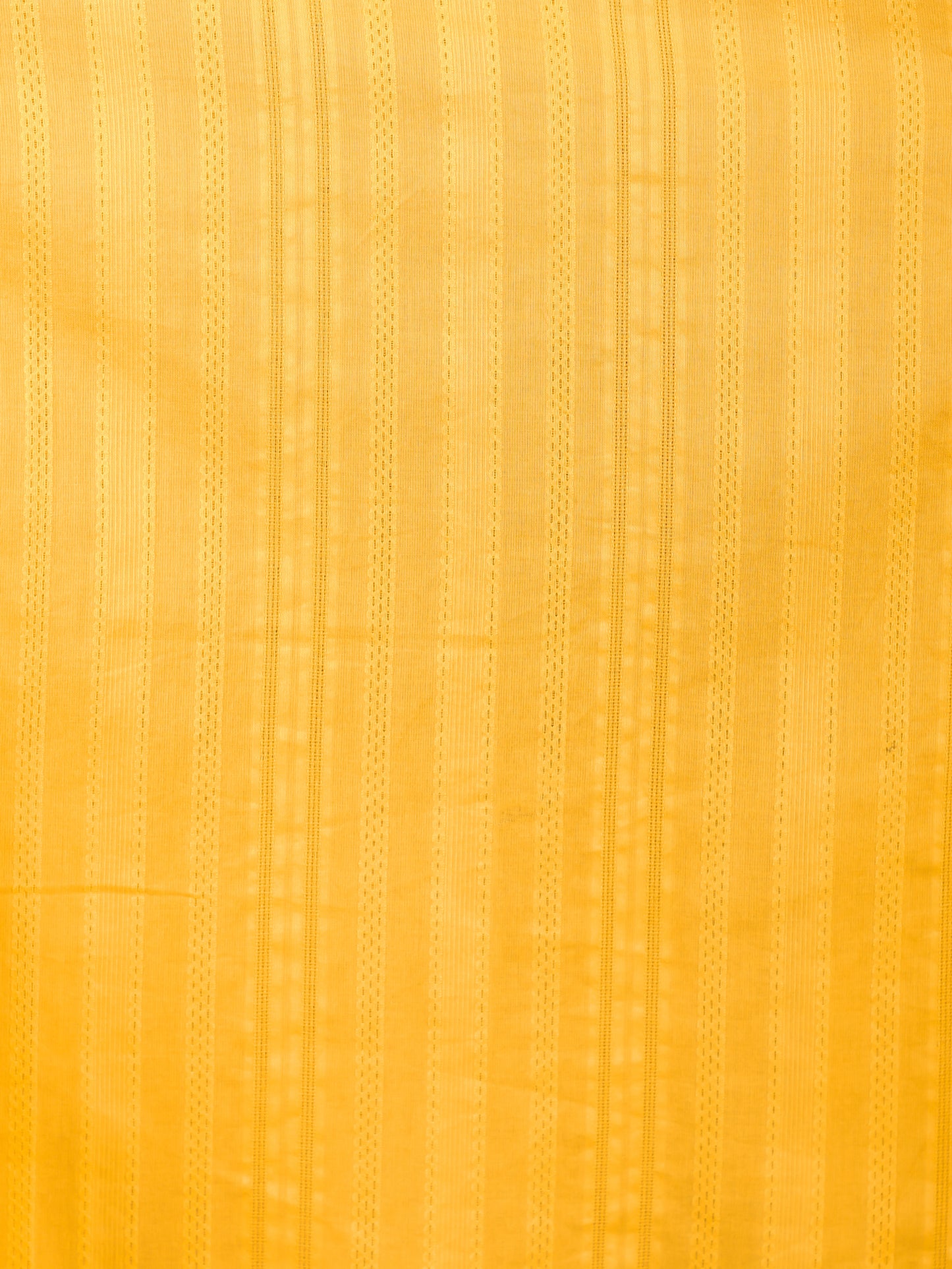 Embroidered Cotton Dobby Solid Gathered Yellow Dress