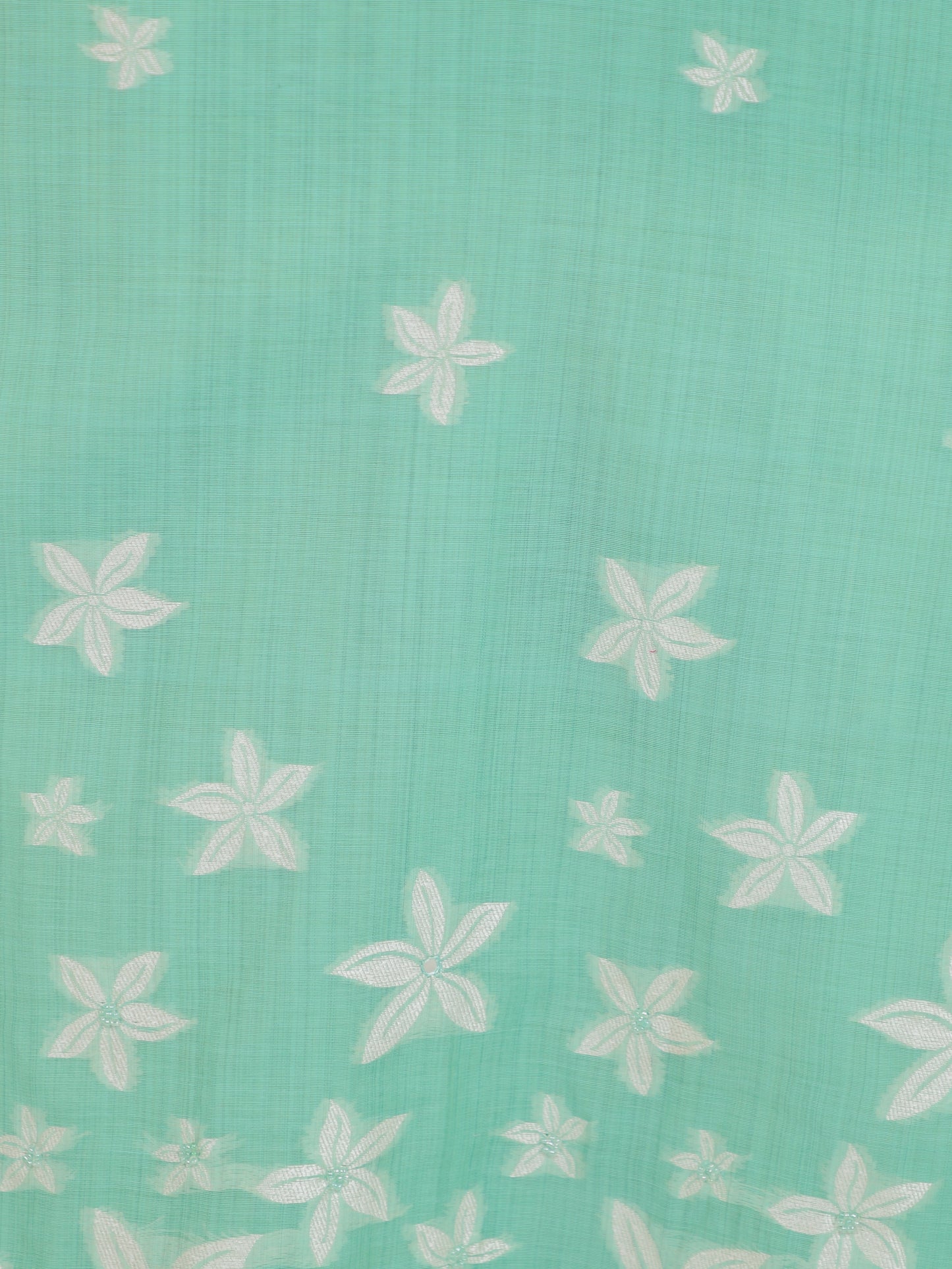 Embroidered Chanderi Floral Straight Green Kurta