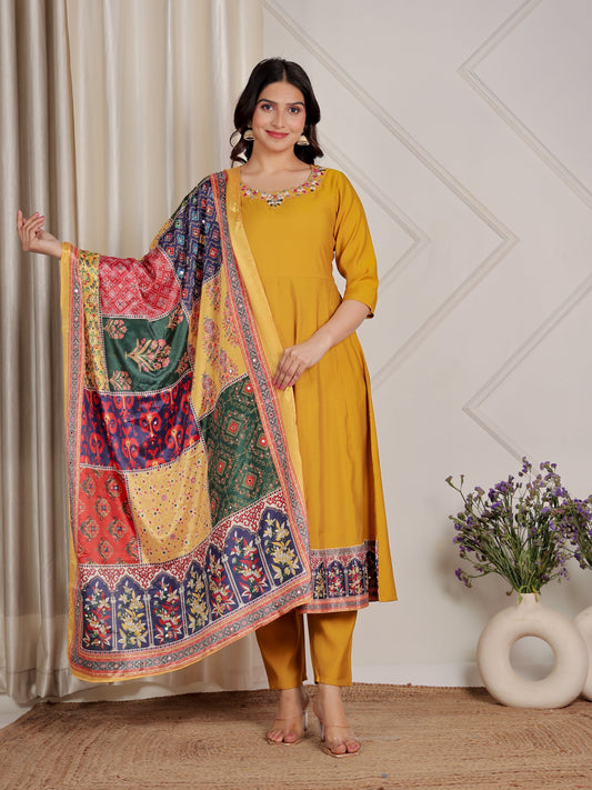 Muslin Digital Multicolor Dupatta