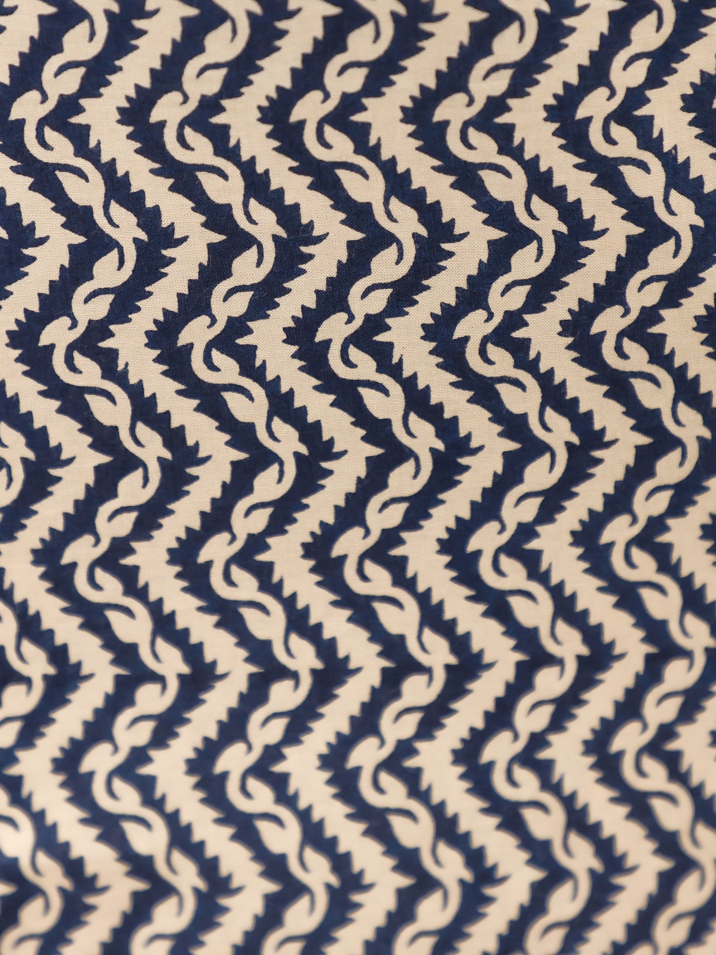 Soft Cotton Chevron A-line Cream Kurta