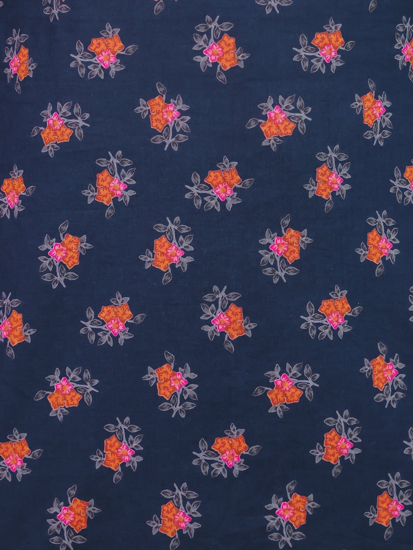 Soft Cotton Floral Straight Blue Kurti