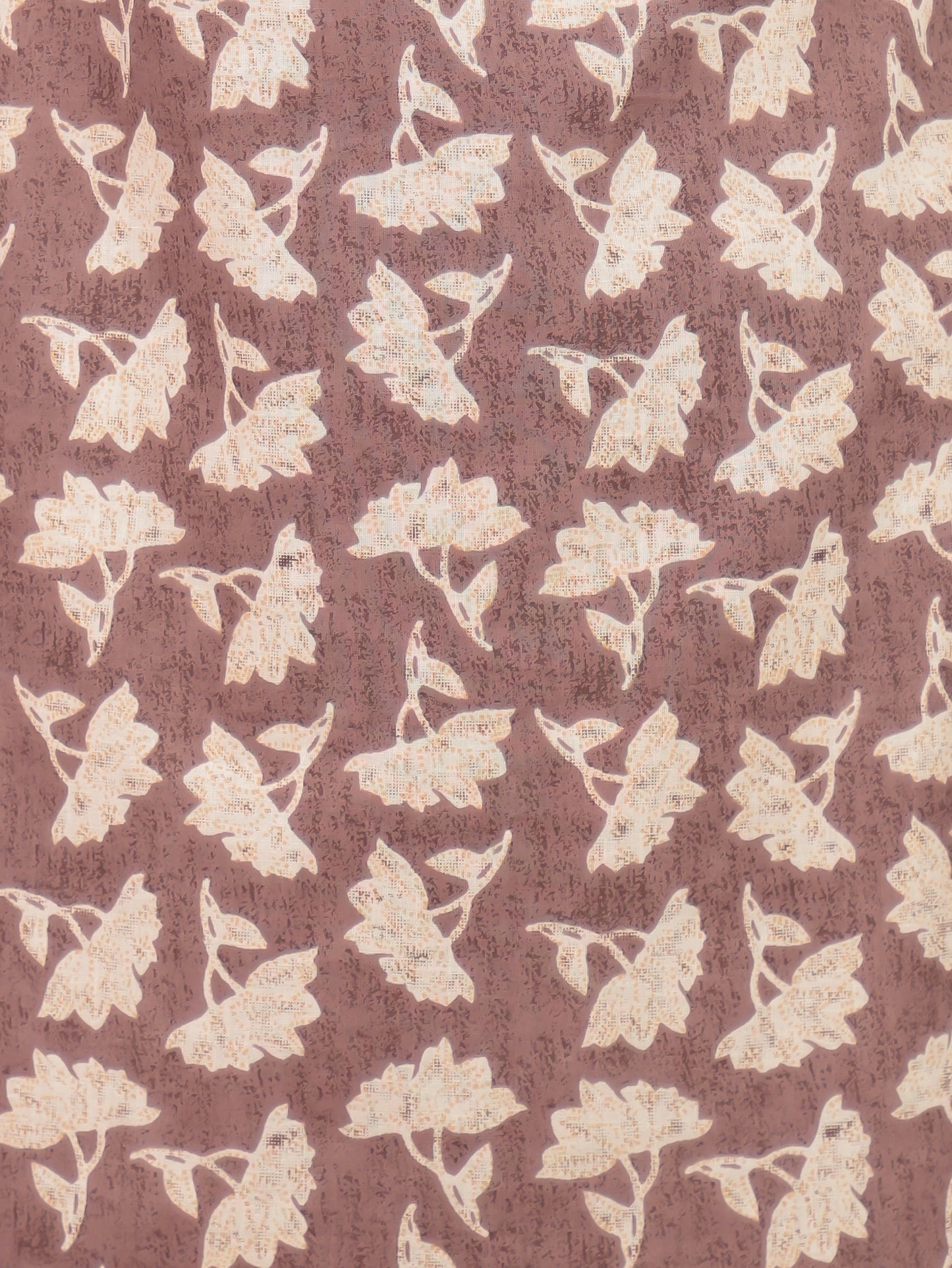 Soft Cotton Floral Straight Brown Kurti