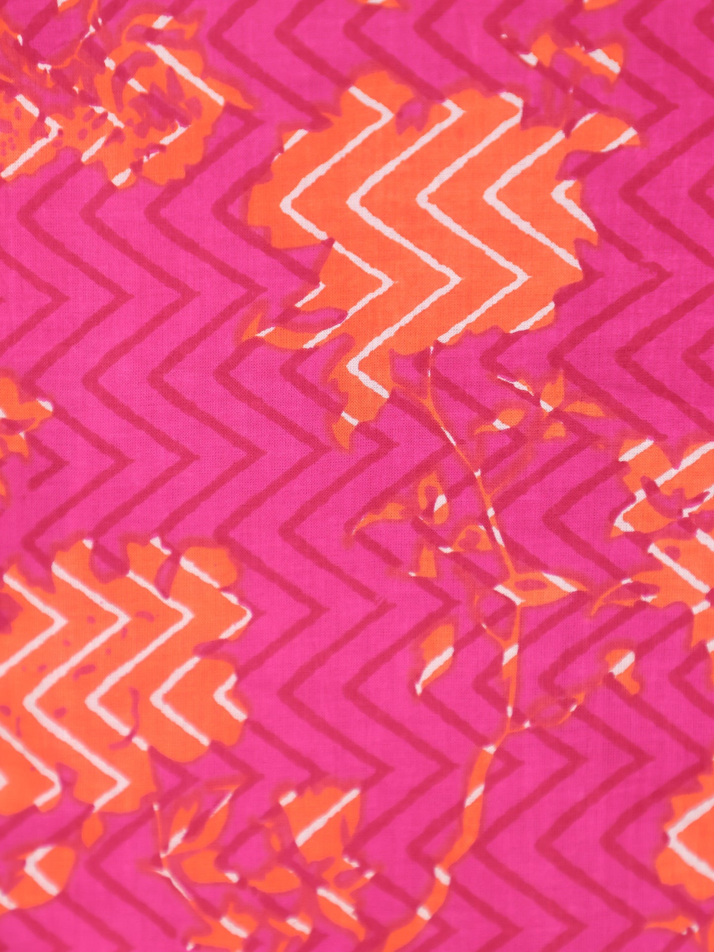 Soft Cotton Floral Flared Pink Kurta