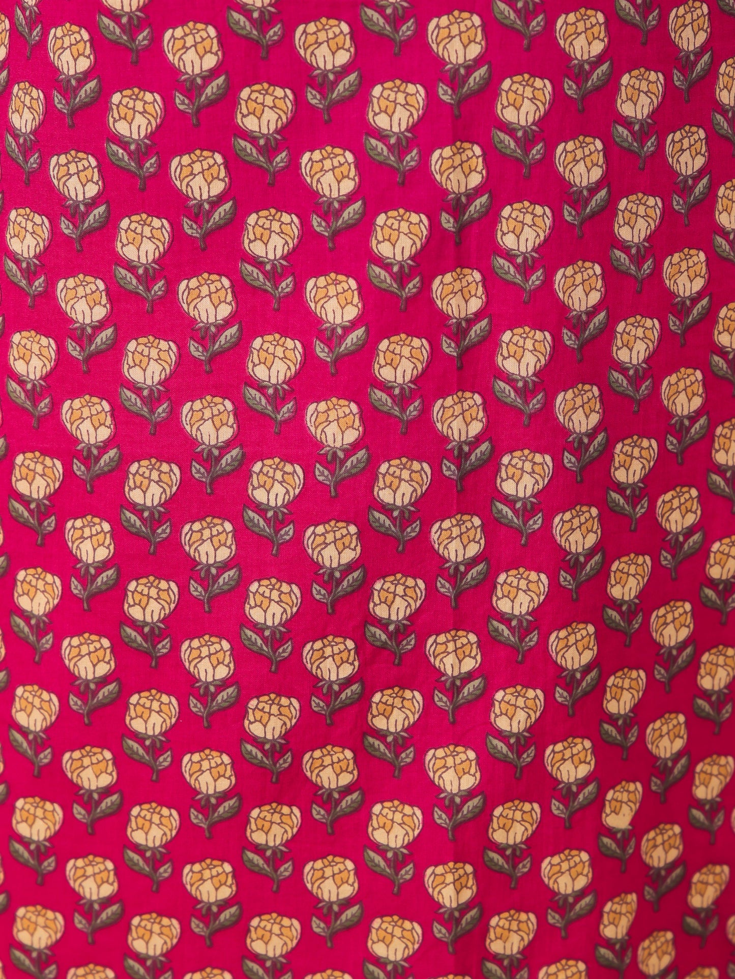 Soft Cotton Floral Straight Pink Kurti