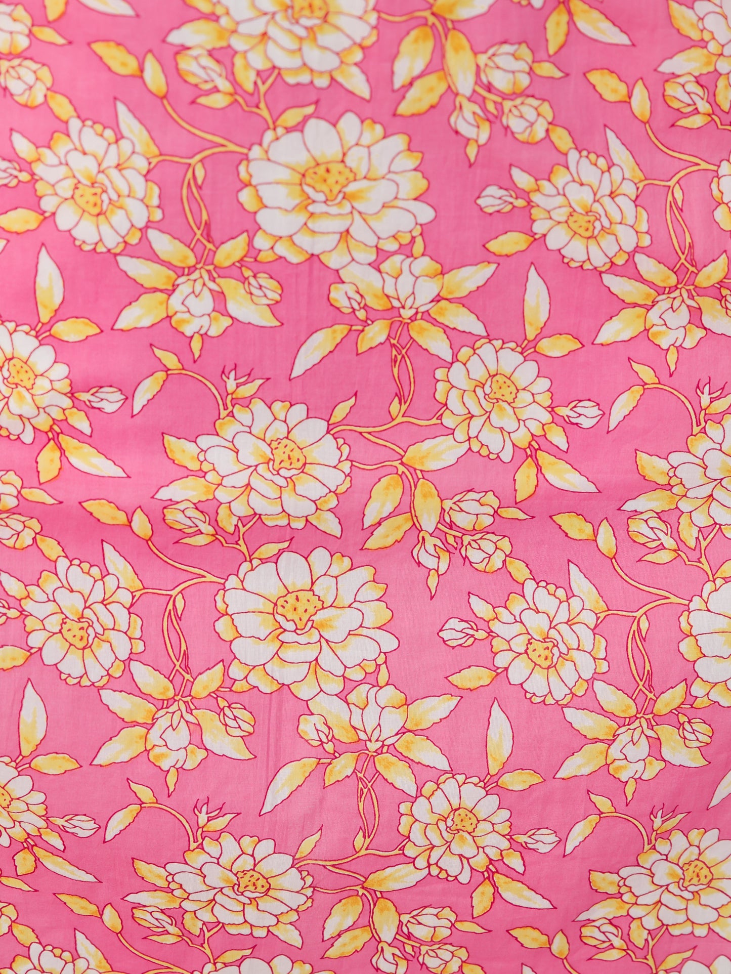 Soft Cotton Floral Straight Pink Kurta