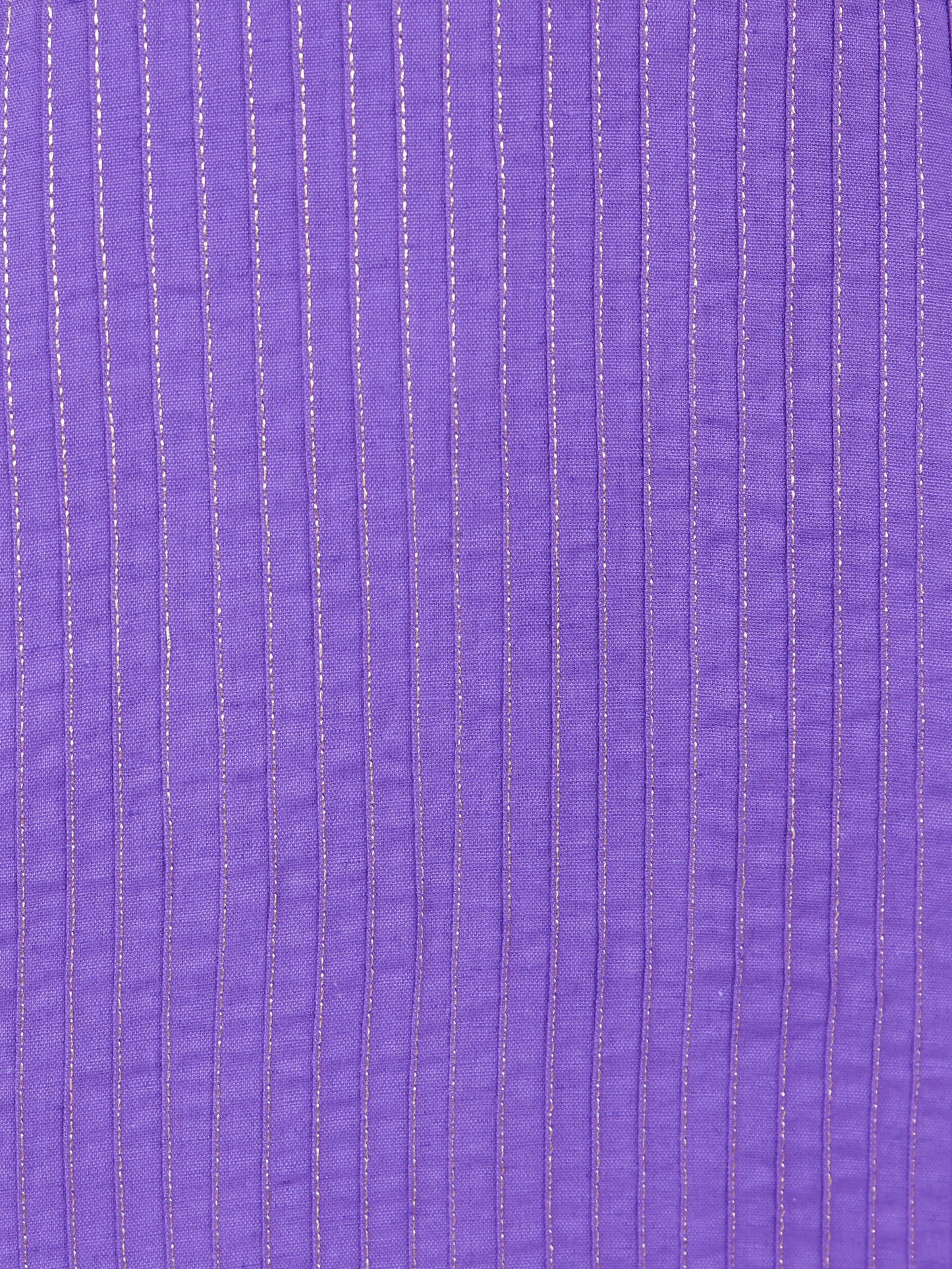 Linen Cotton Solid Straight Purple Kurta