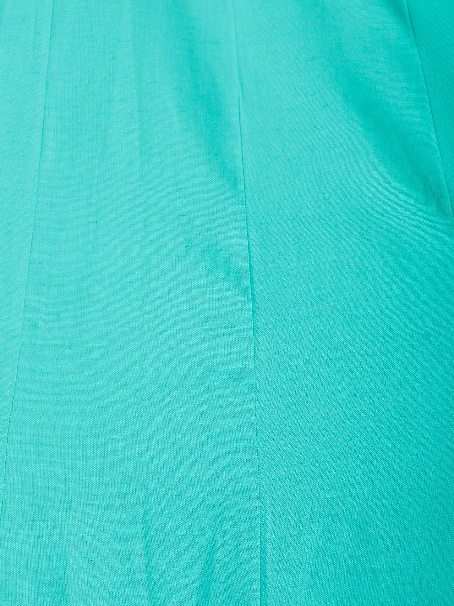 Embroidered Linen Cotton Solid Anarkali Sea Green Kurta
