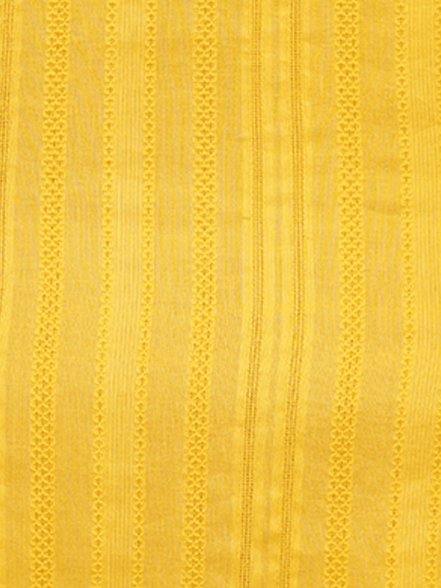 Embroidered Cotton Dobby Solid Yellow Kurta