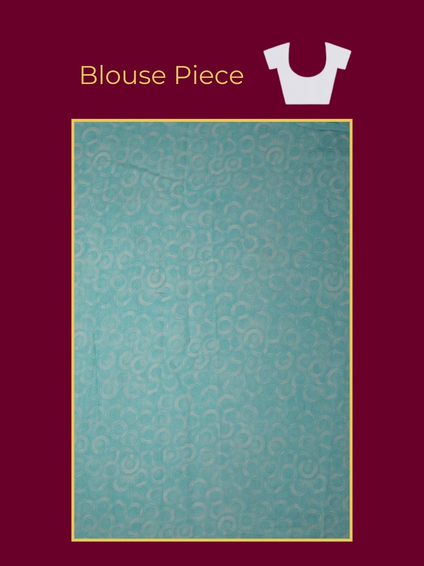 Chiffon Floral Turquoise Blue Saree