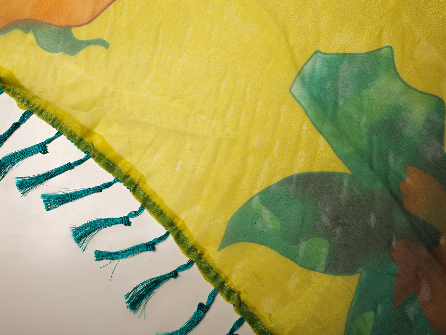 Organza Foliage Lime Green Saree