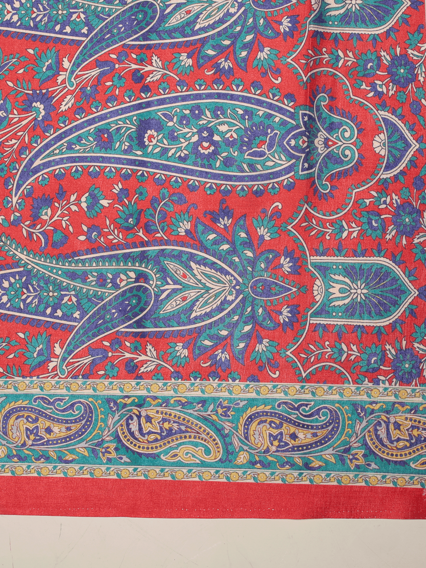 Silk Blend Paisley Multicolor Saree
