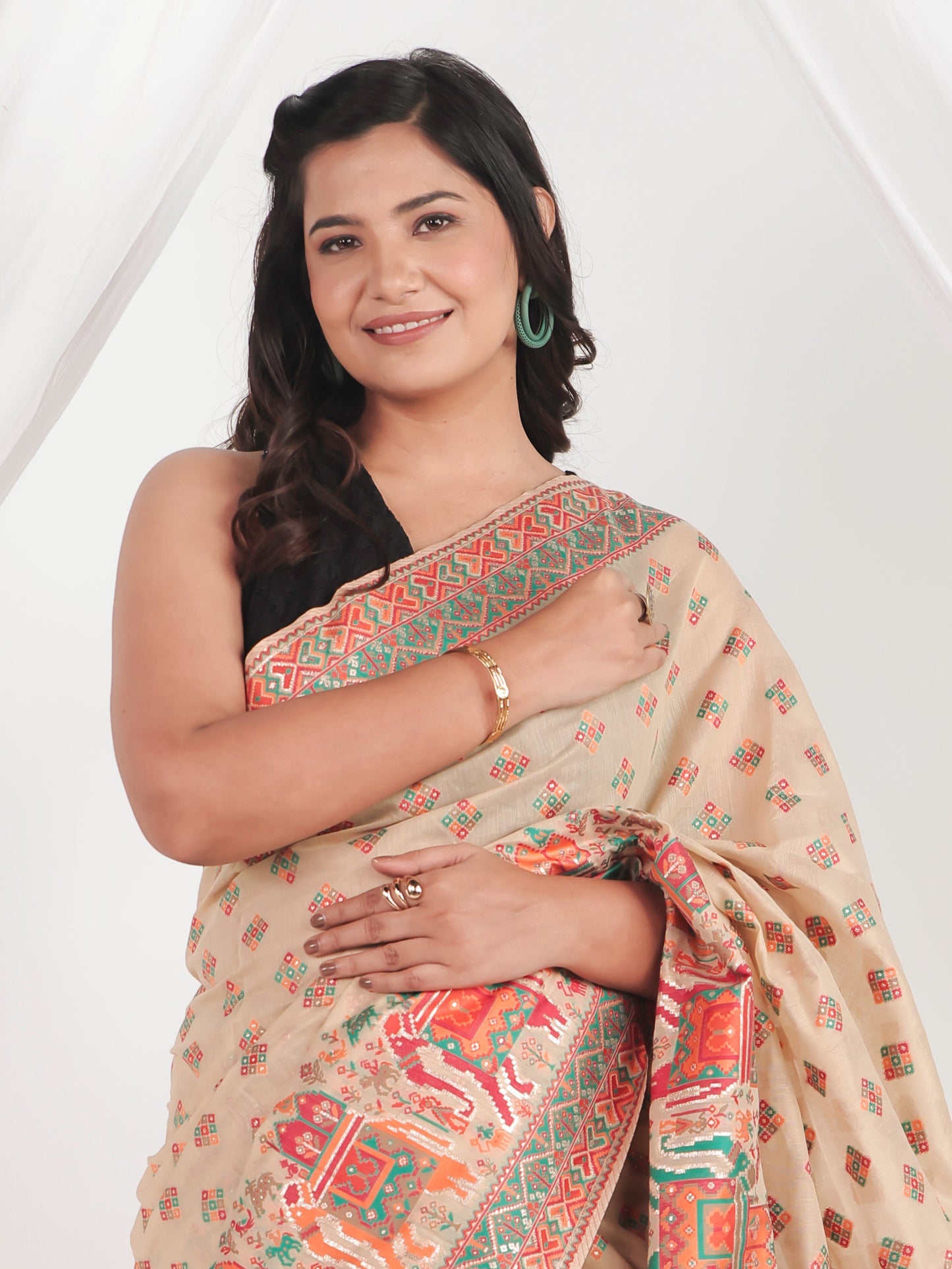 Brocade Beige Saree