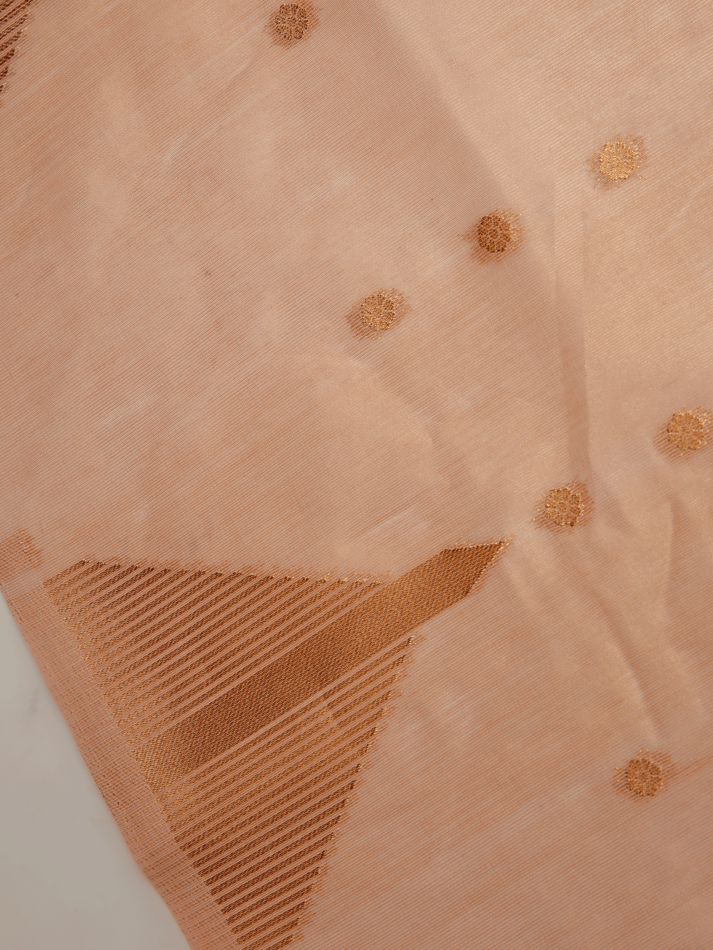 Brocade Peach Saree
