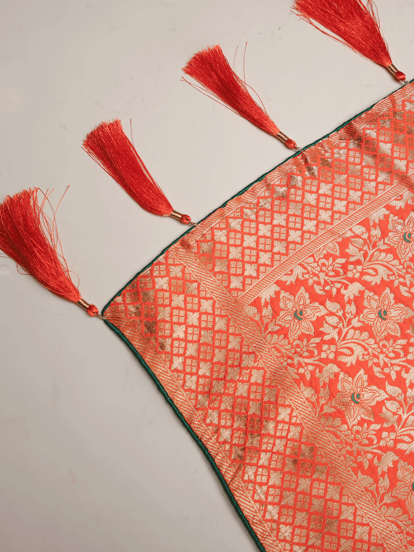 Brocade Orange Saree