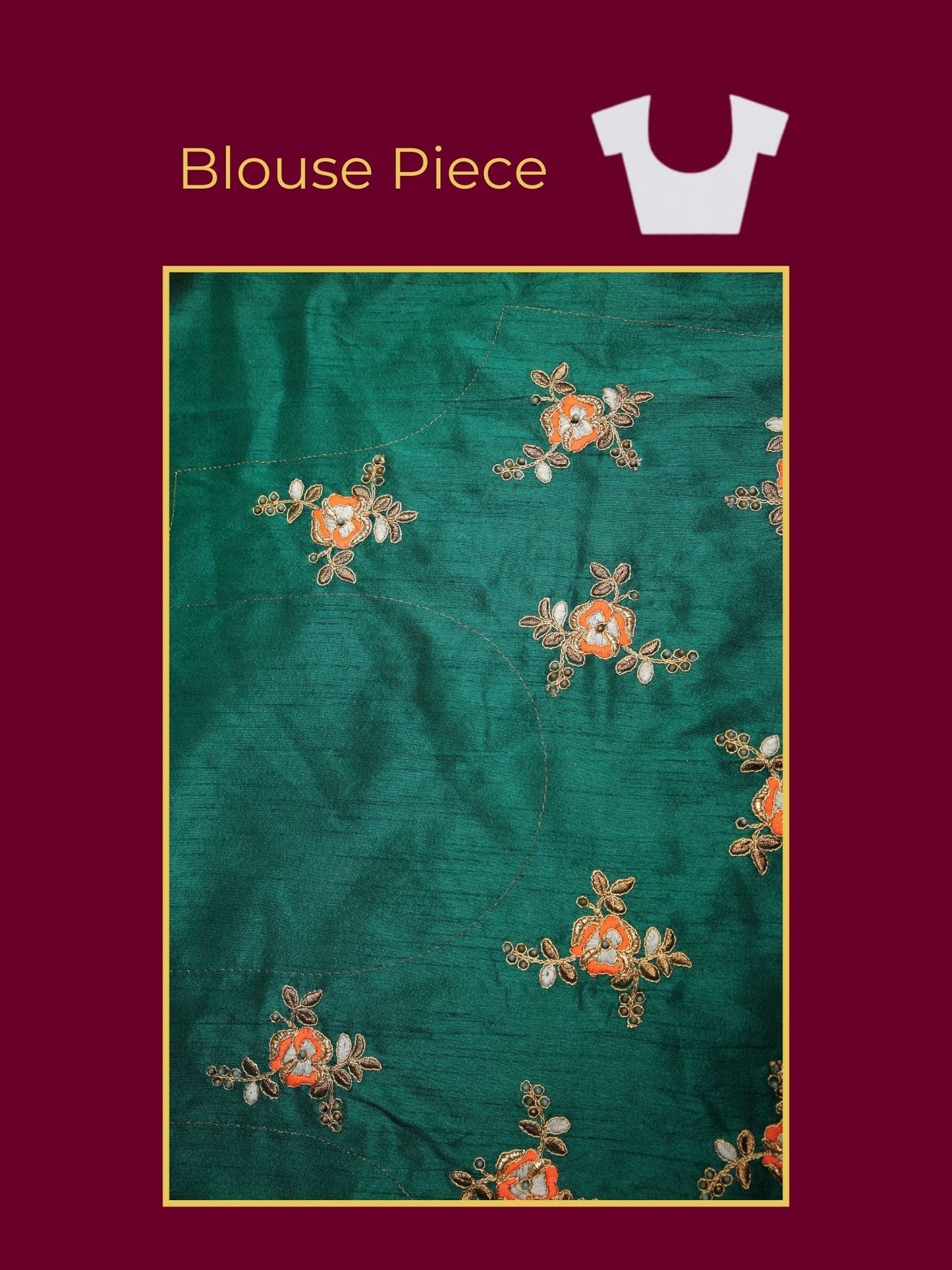 Brocade Orange Saree