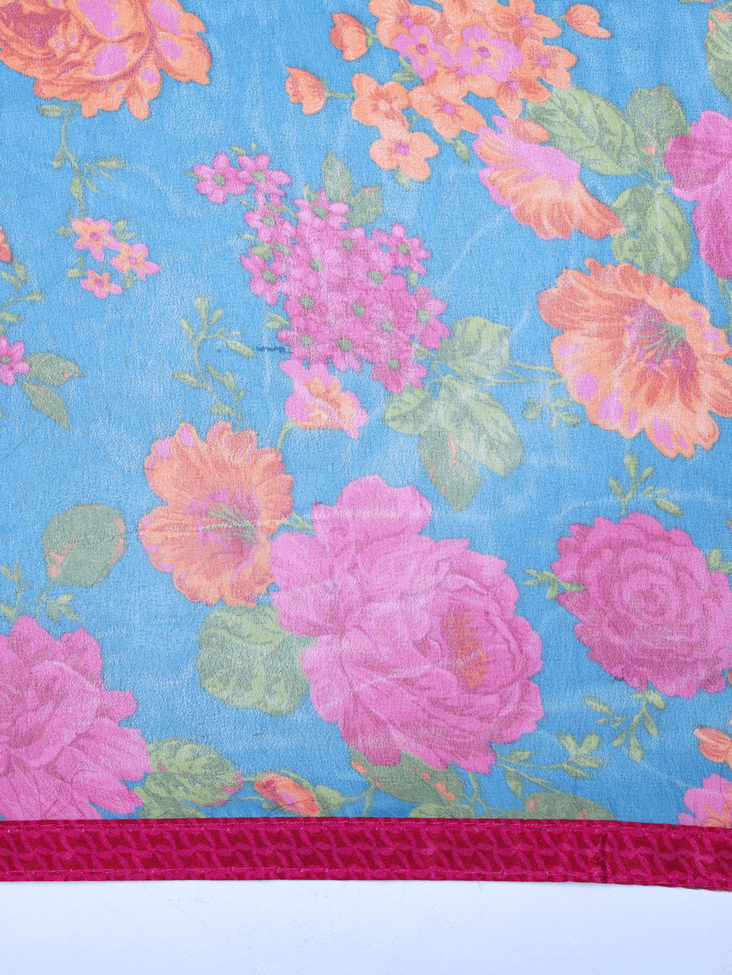 Chiffon Floral Green Saree