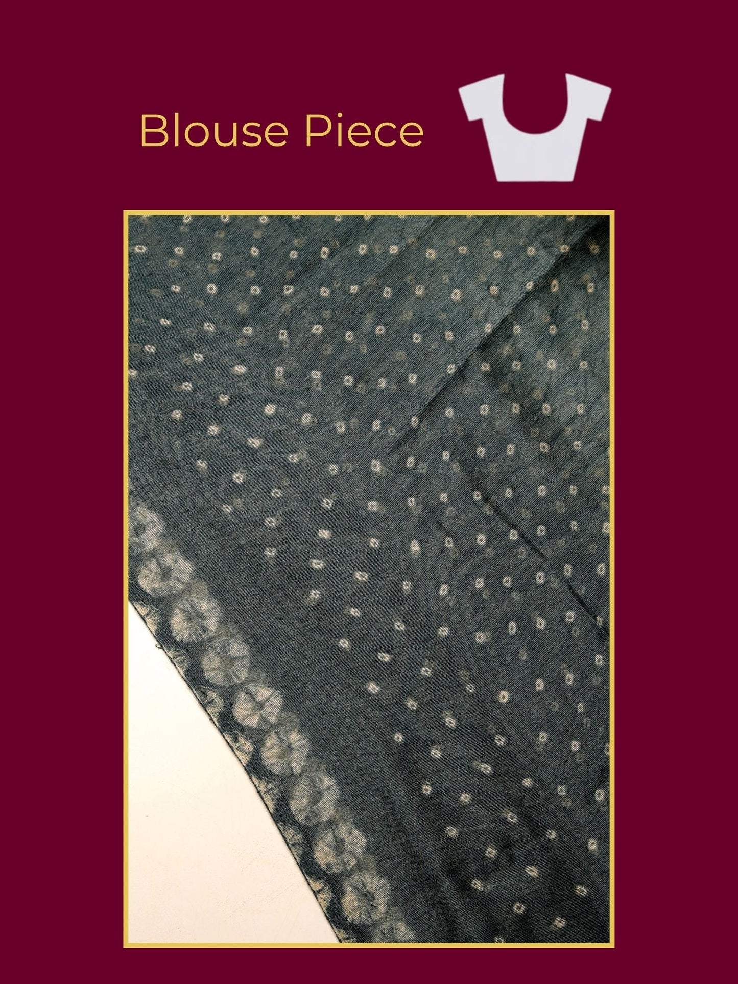Silk Blend Batik Blue Saree