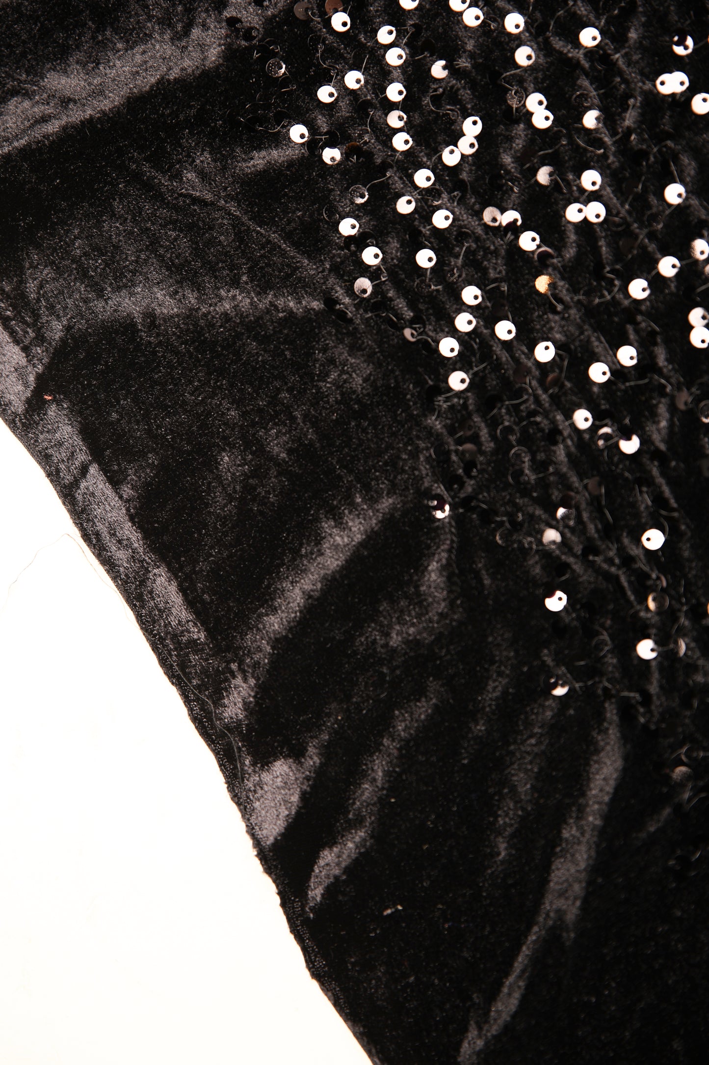 Embroidered Georgette Sequins Solid Black Saree