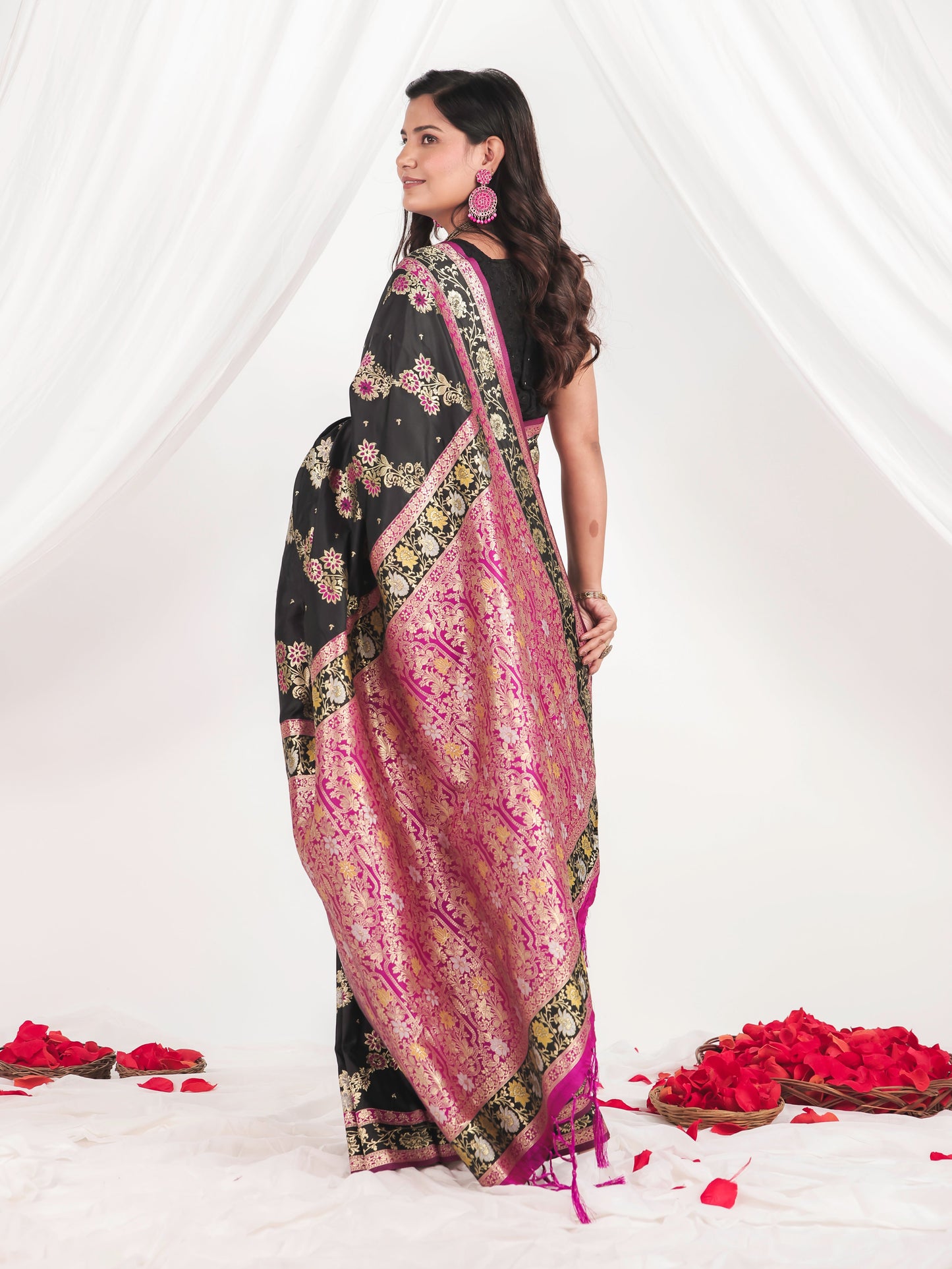 Brocade Black Saree