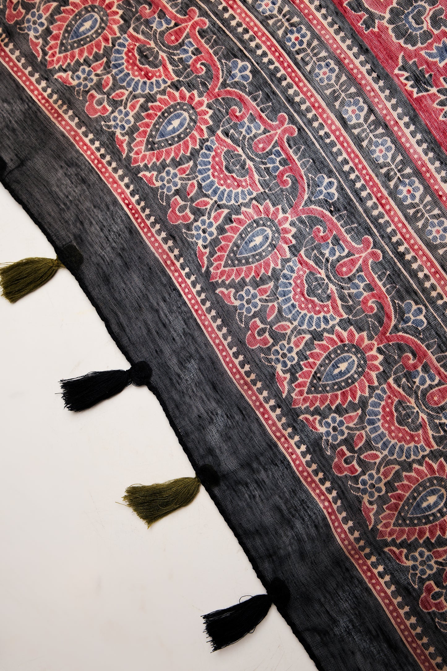 Cotton Silk Bandhani Olive Saree