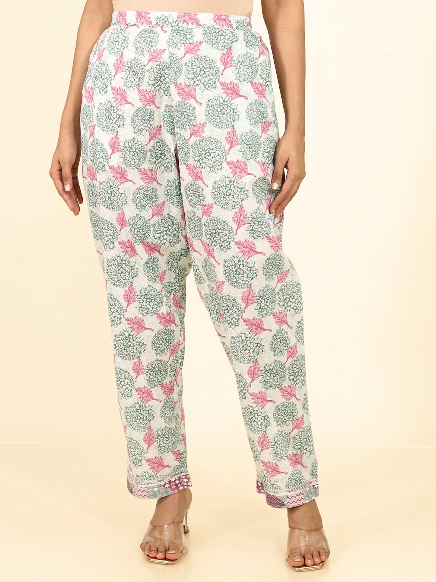 Soft Cotton Floral Crop Pant