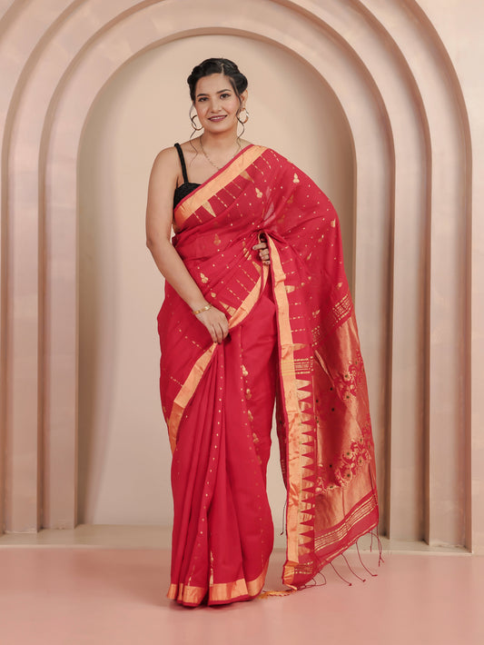 Brocade Red Saree