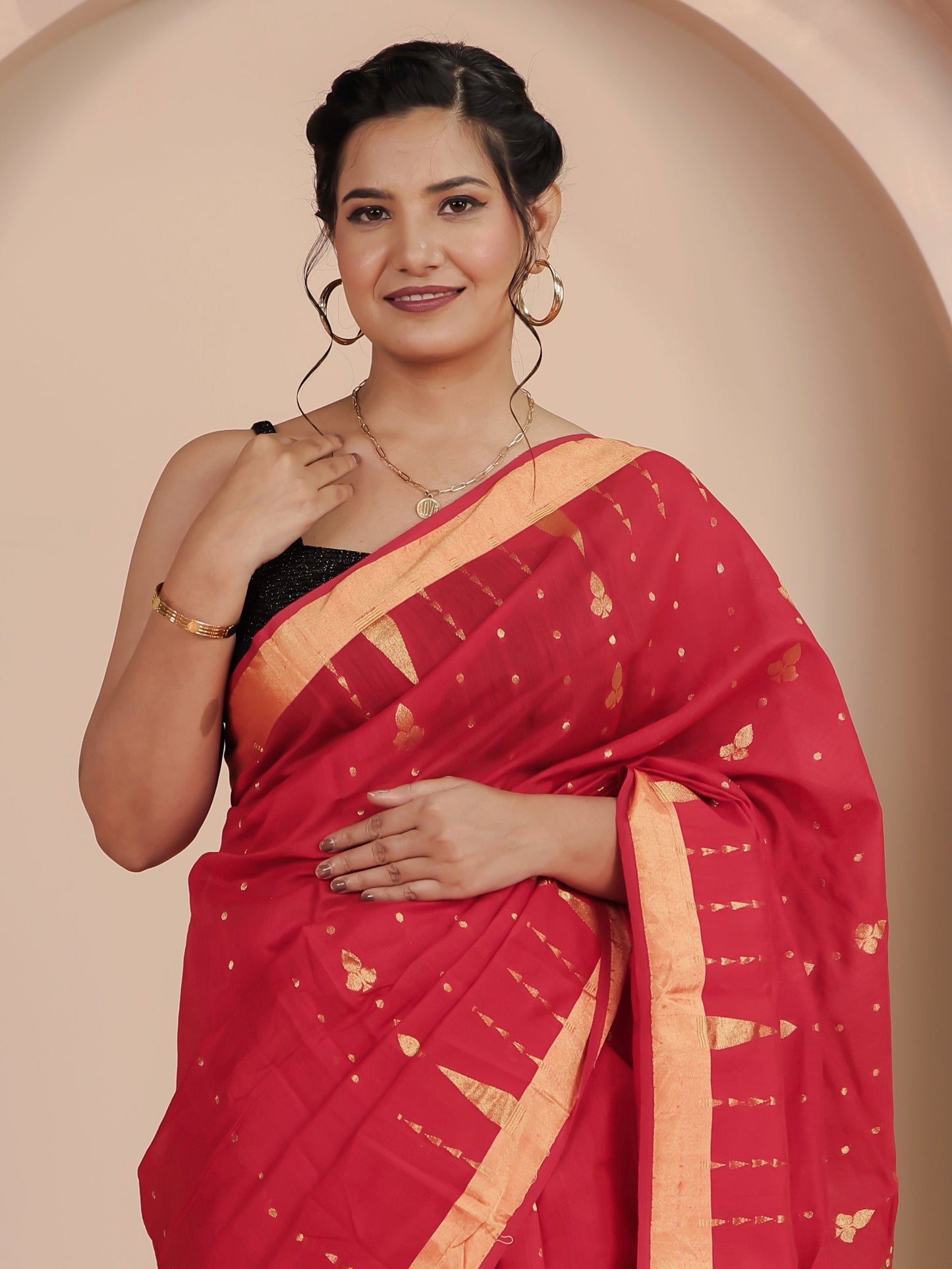 Brocade Red Saree