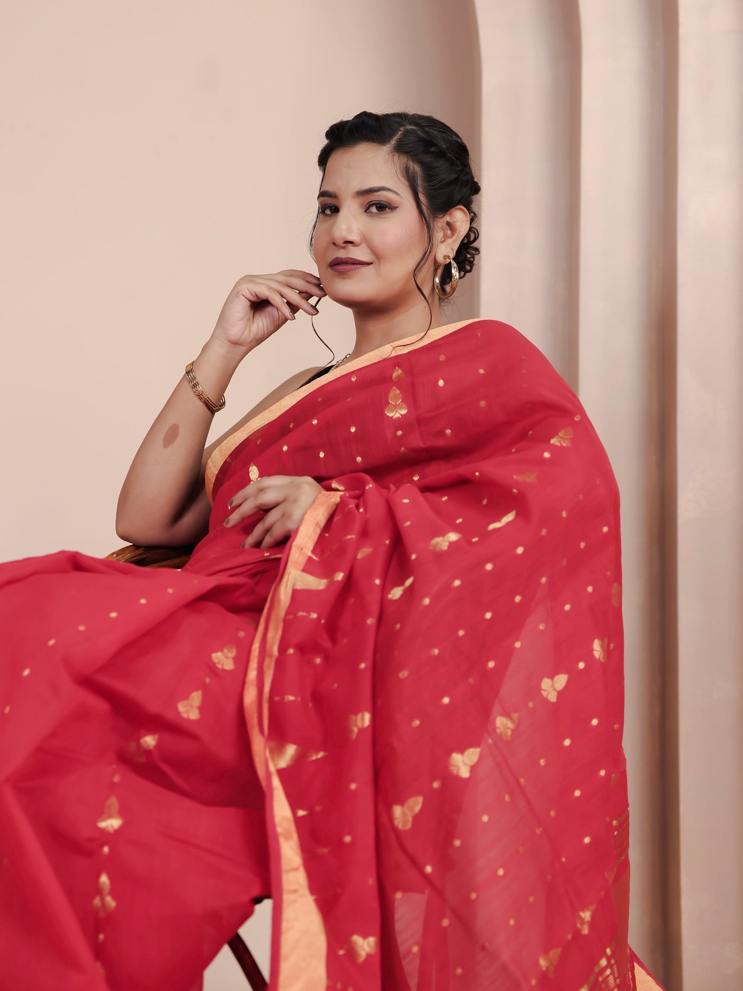 Brocade Red Saree