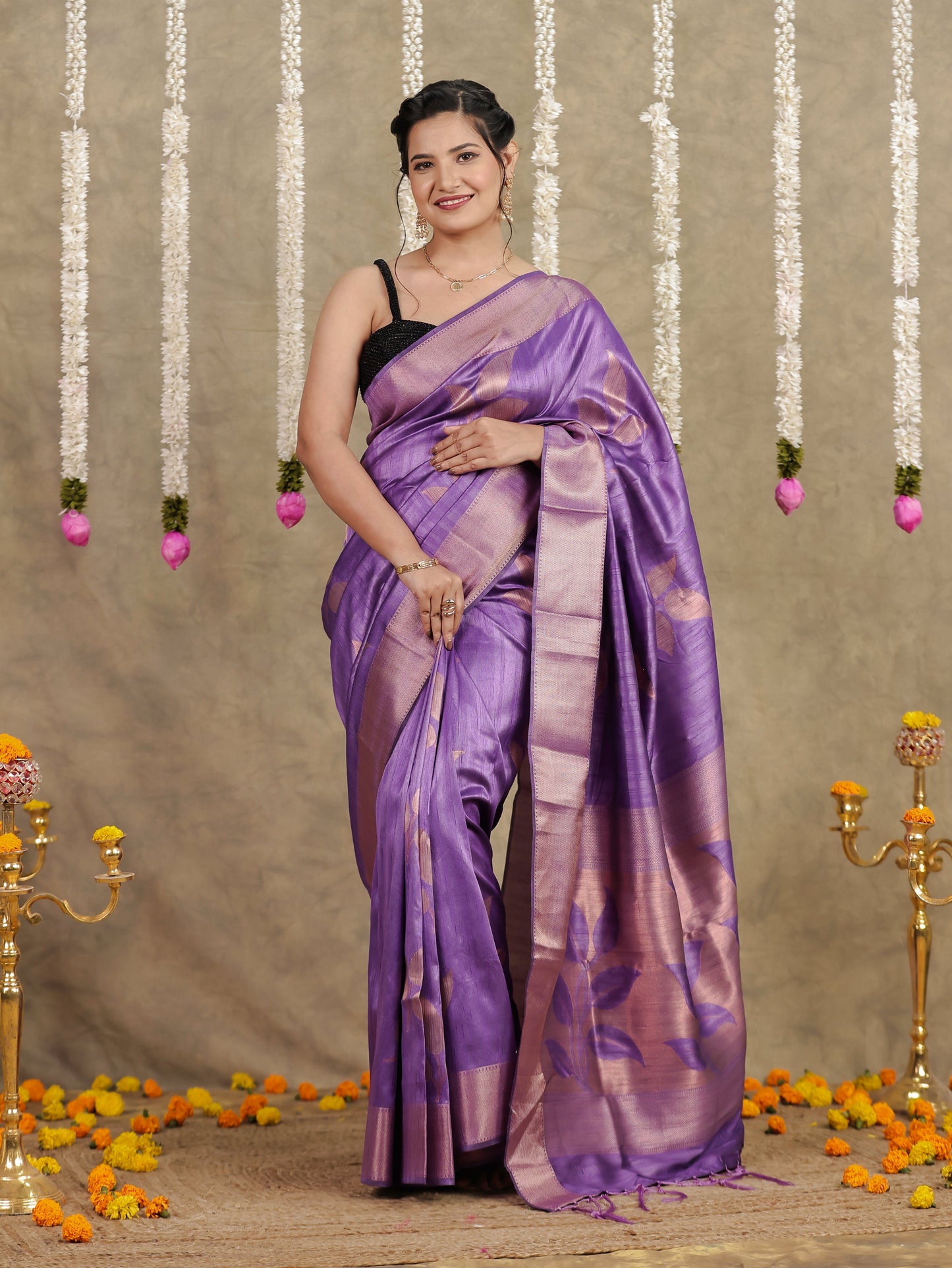 Brocade Lavender Saree