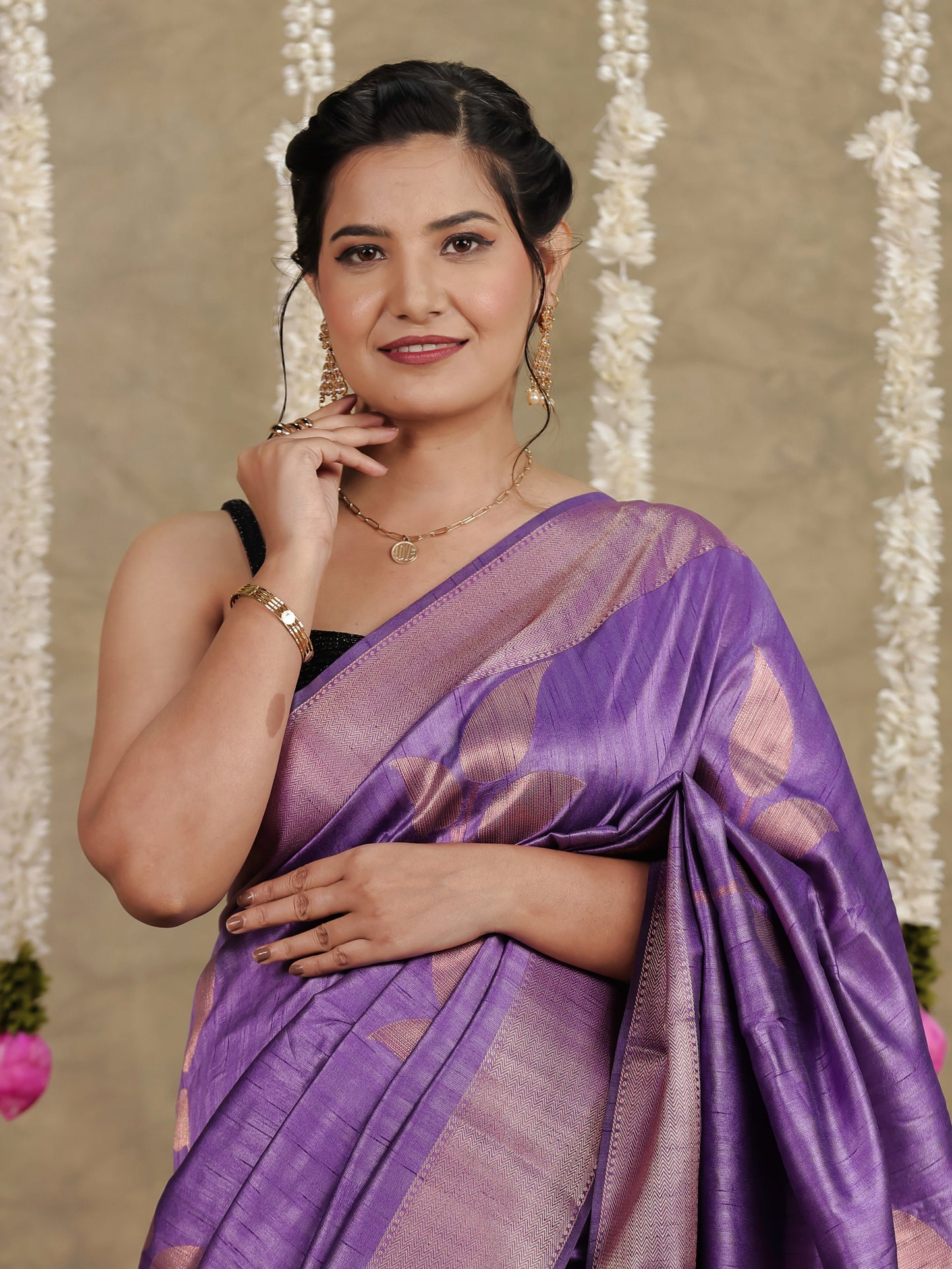 Brocade Lavender Saree