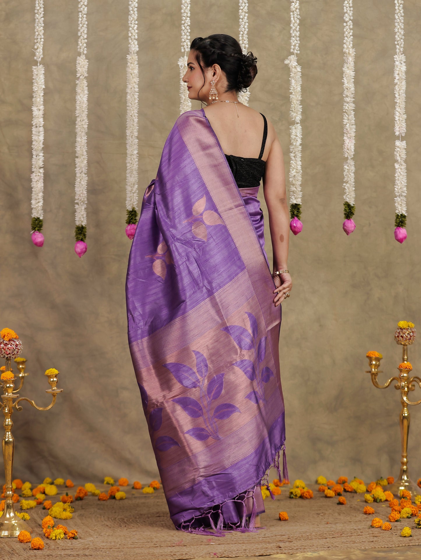 Brocade Lavender Saree