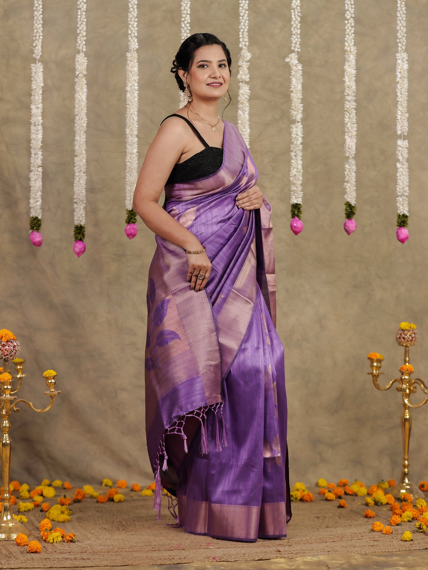 Brocade Lavender Saree