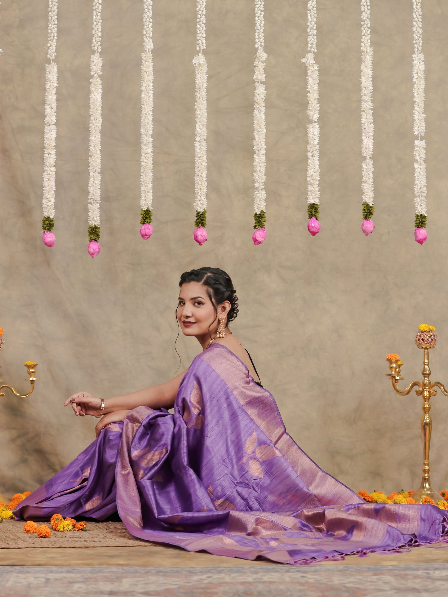 Brocade Lavender Saree