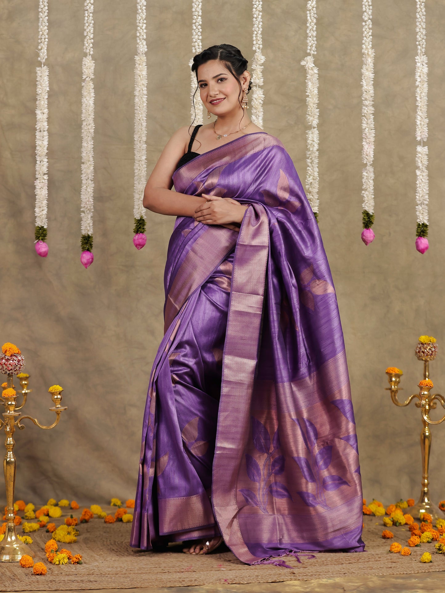 Brocade Lavender Saree