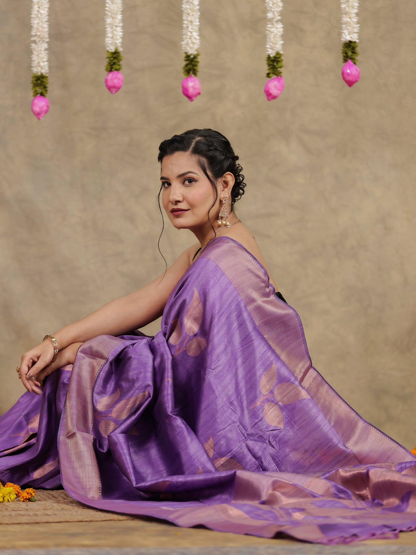 Brocade Lavender Saree