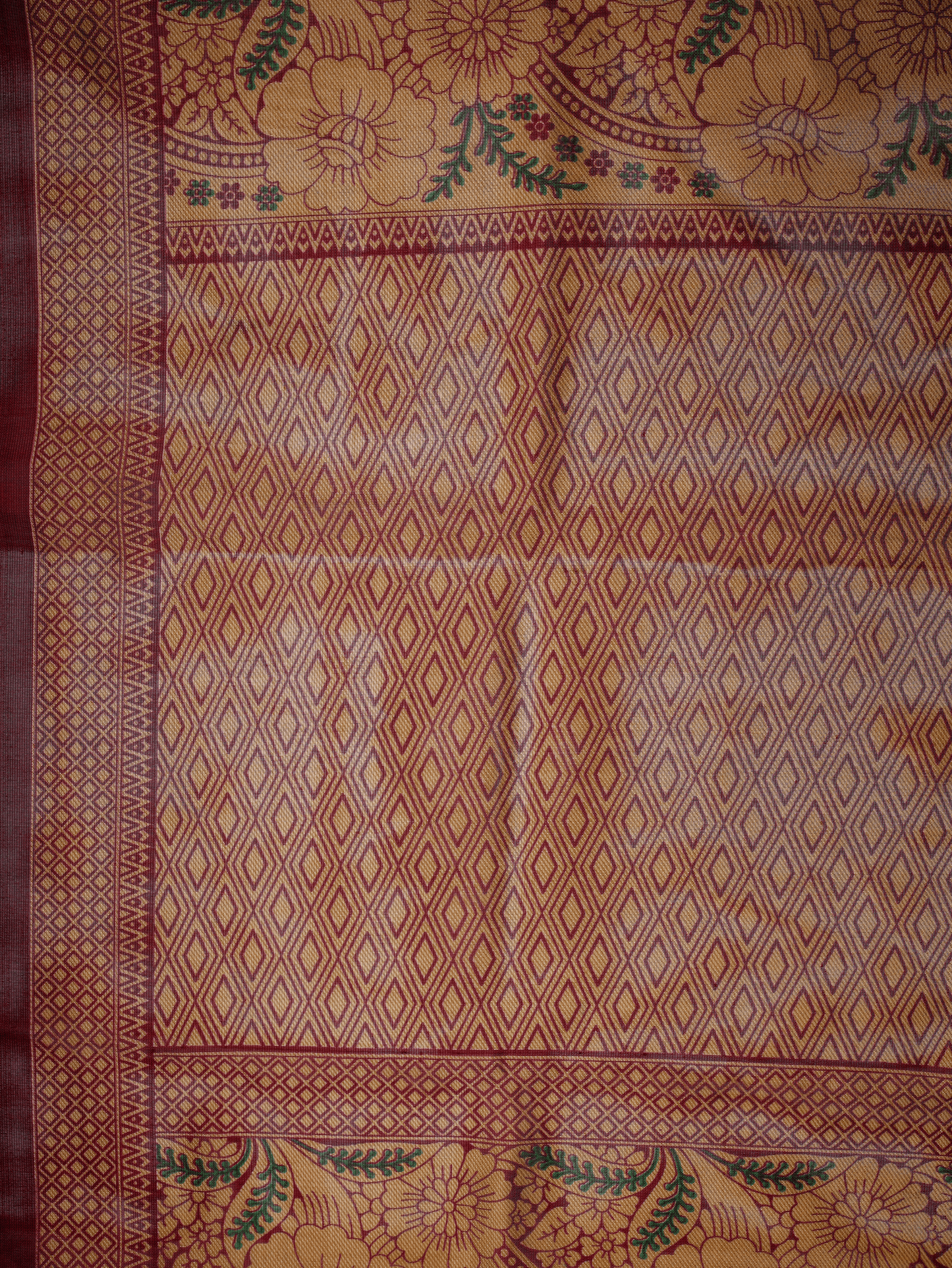 Chanderi Butti Green Saree