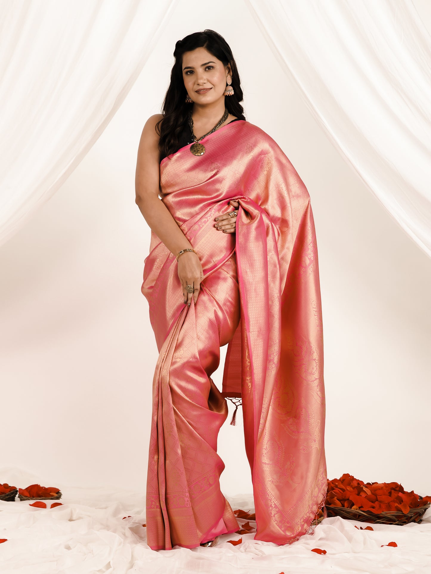 Brocade Pink Saree