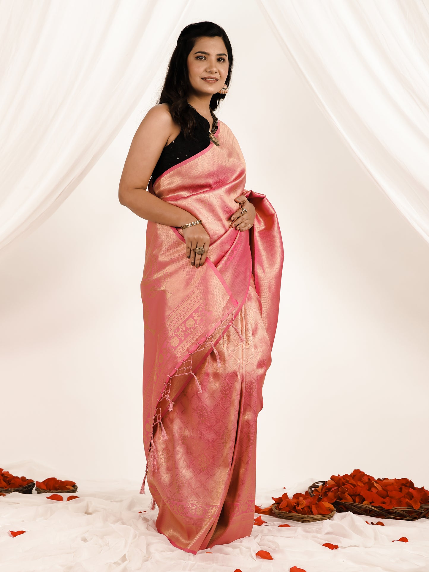 Brocade Pink Saree